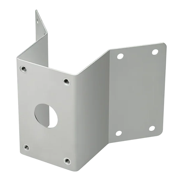 Hanwha Vision SBP-300KMS Stainless Steel Corner Mount Adapter (Ivory) Aluminum Security Accessory