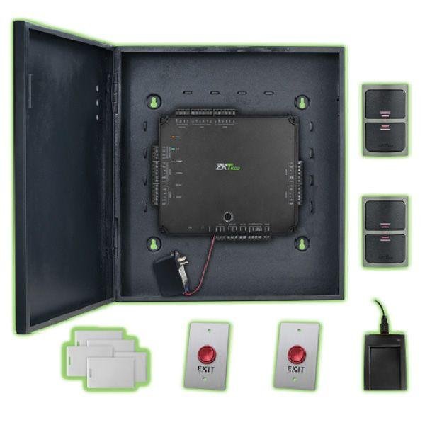 ZKTeco Atlas200-2 Door Kit: Complete Double Door Access Control Kit Capable of Using Weigand and OSDP Readers - Supports PoE Power and Wi-Fi Security Accessory